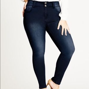 Citychic asha highrise dark denim skinny Jean 18s